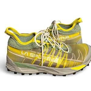 La Sportiva Mutant Trail Running Shoes Yellow Green Women's Sz 7.5
